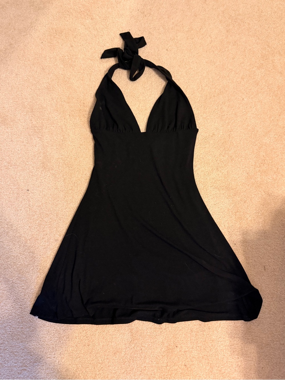 Princess Polly Black Halter Mini Dress